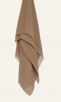 Camel Brown Plain Chiffon Dupatta