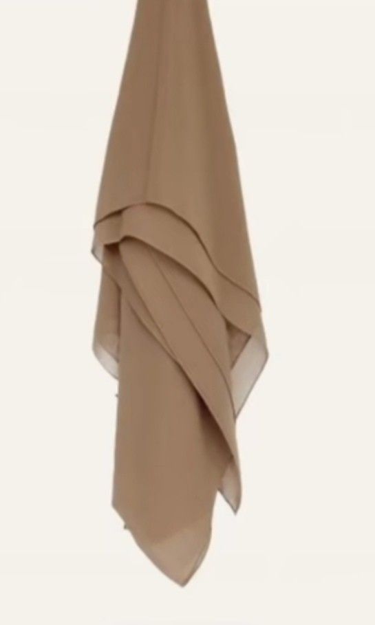 Camel Brown Plain Chiffon Dupatta