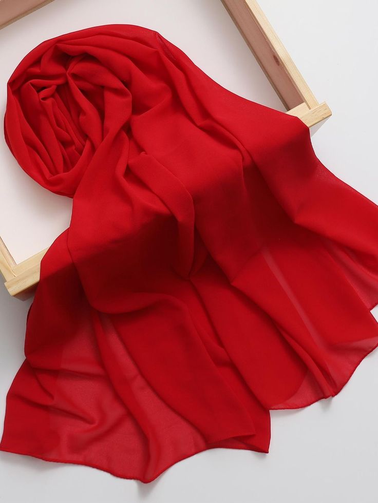 RED CHIFFON DUPATTA