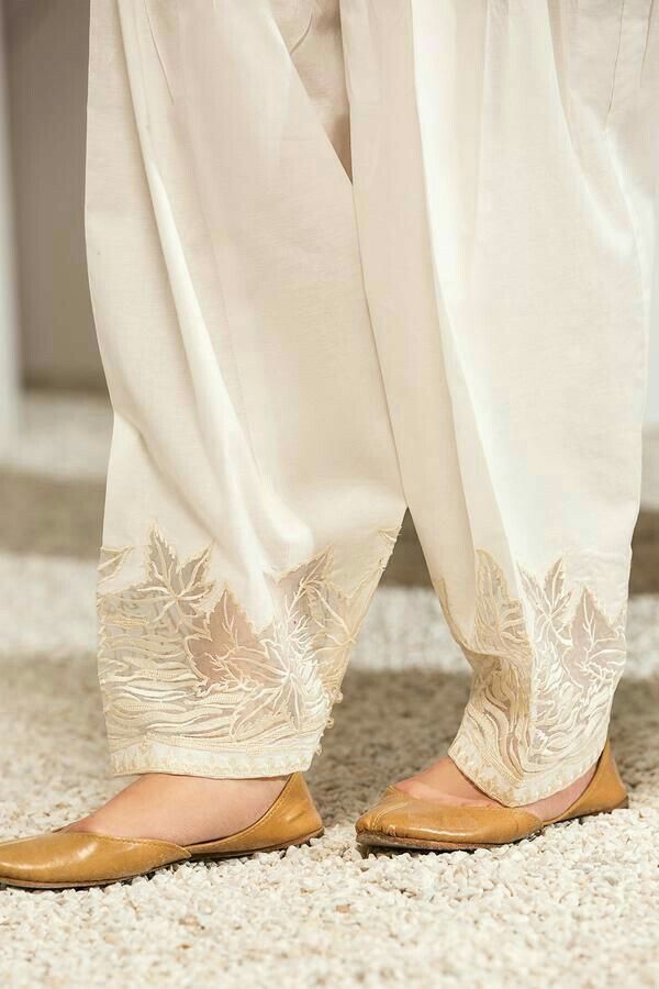 Ivory Floral Embroidered Shalwar