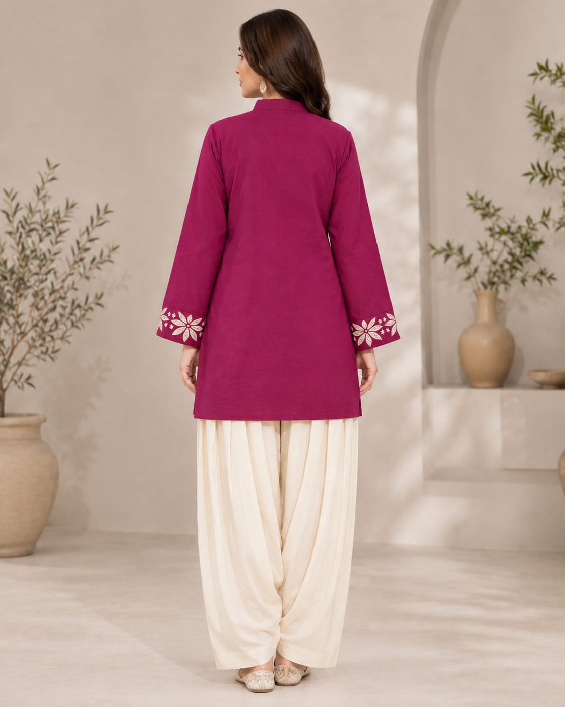 Maroon Muse – Embroidered Co-ord Set