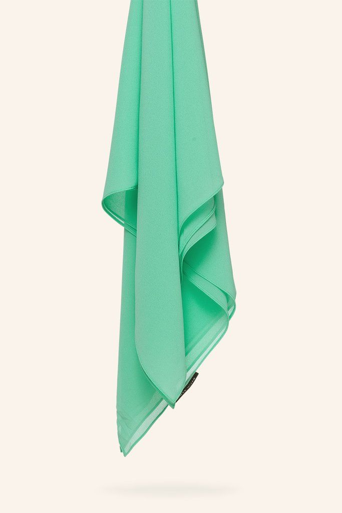 Mint Green Plain Chiffon Dupatta