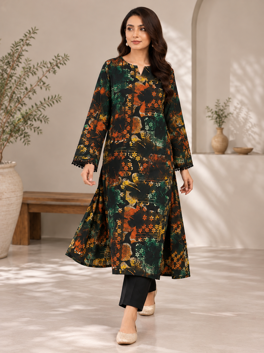 Midnight Garden – Printed Kurta