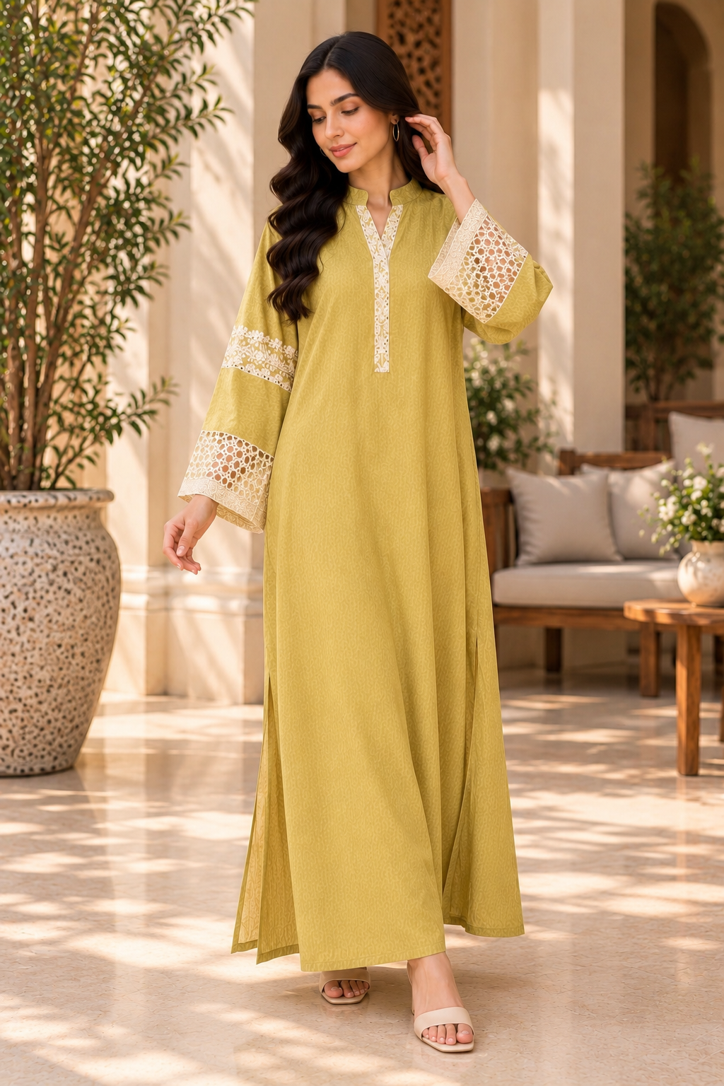 Iqra Iqbal | Zaitoon Georgette Kaftan