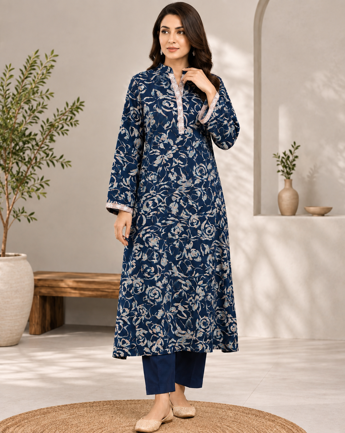 Gul-e-Naz – Embroidered Printed Shirt