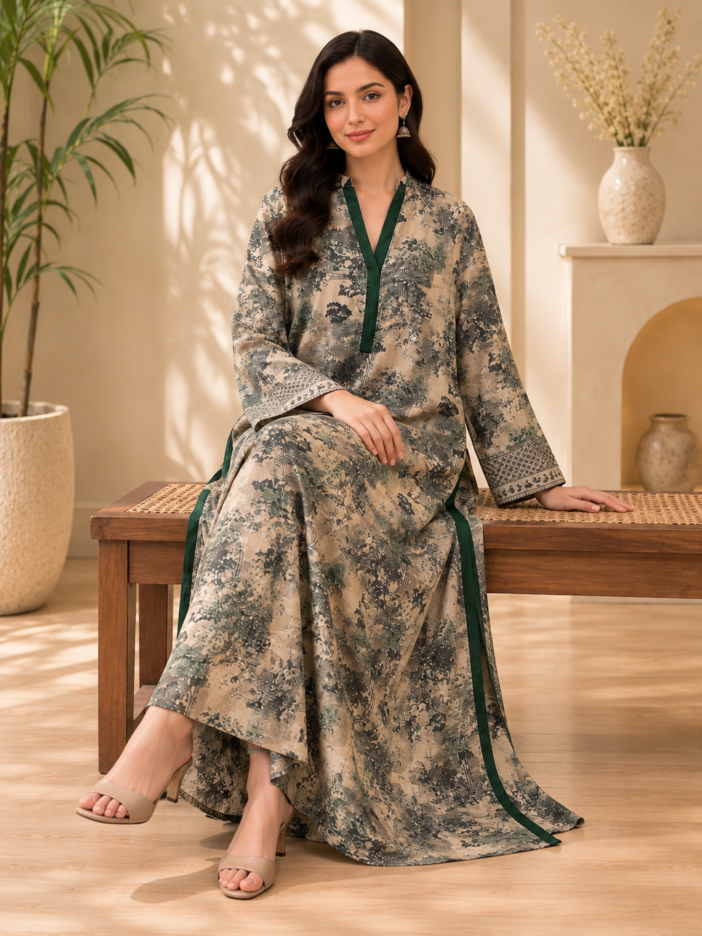 Iqra Iqbal | Gulshan Long Kaftan