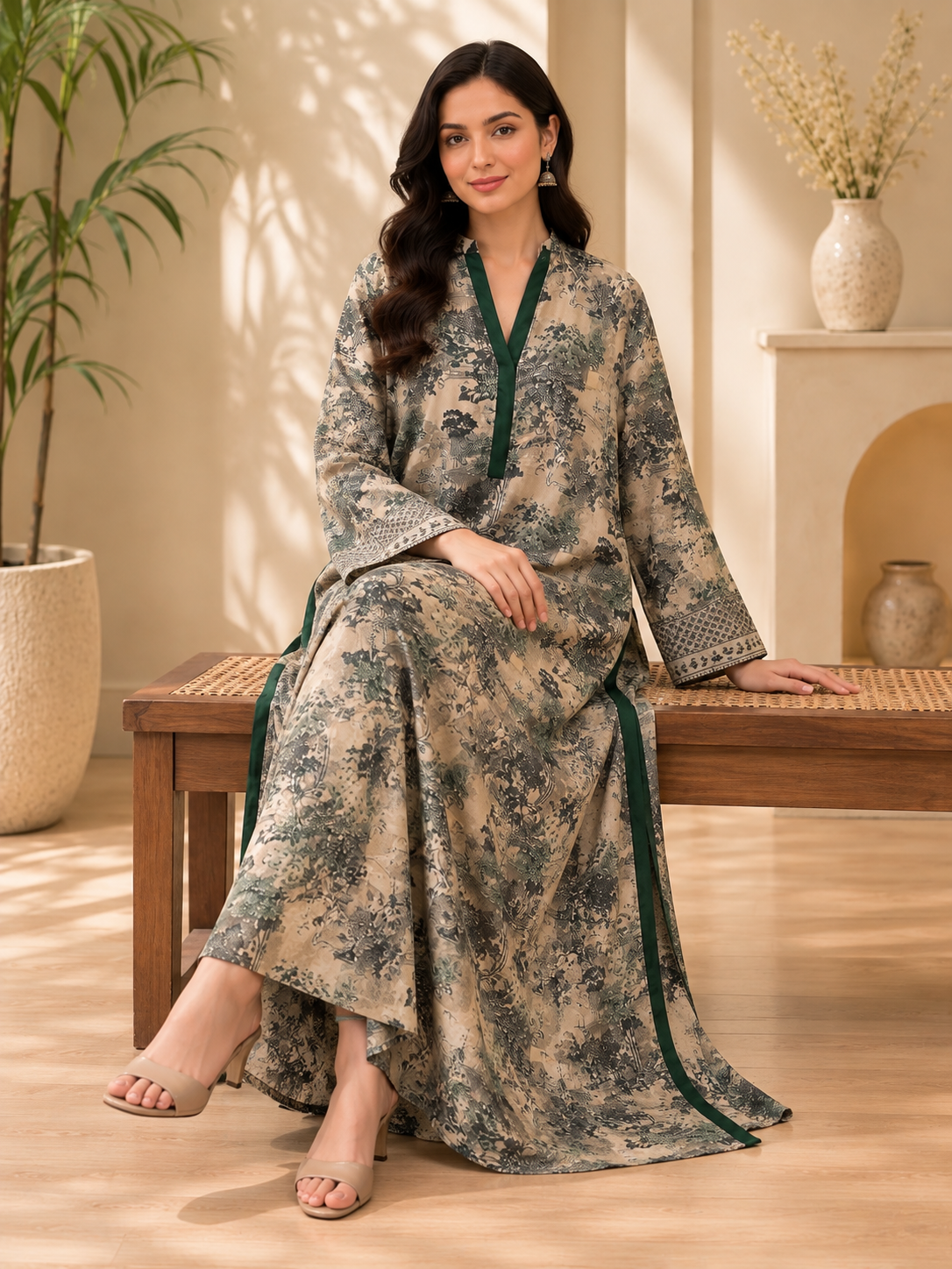 Iqra Iqbal | Gulshan Long Kaftan