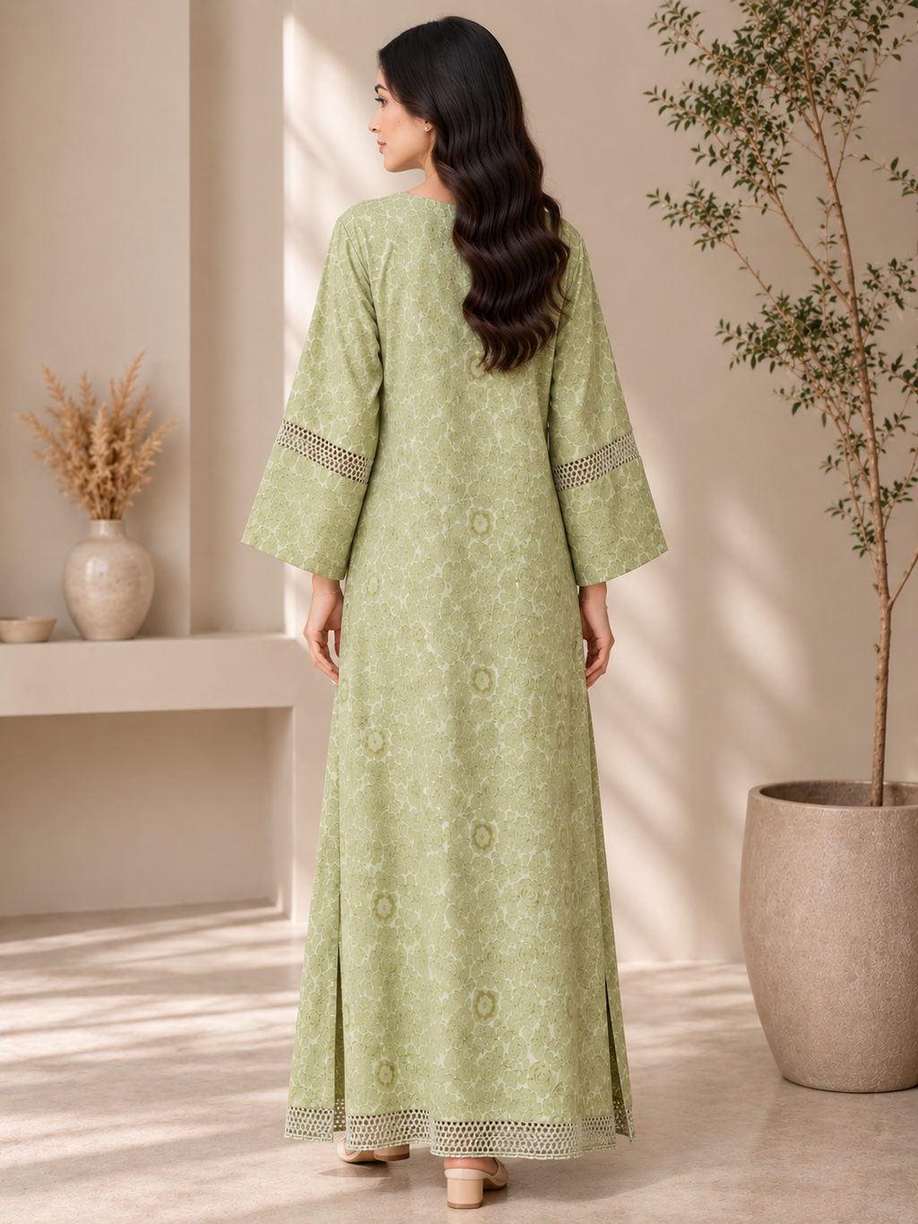 Sage Green China Patti Kaftan