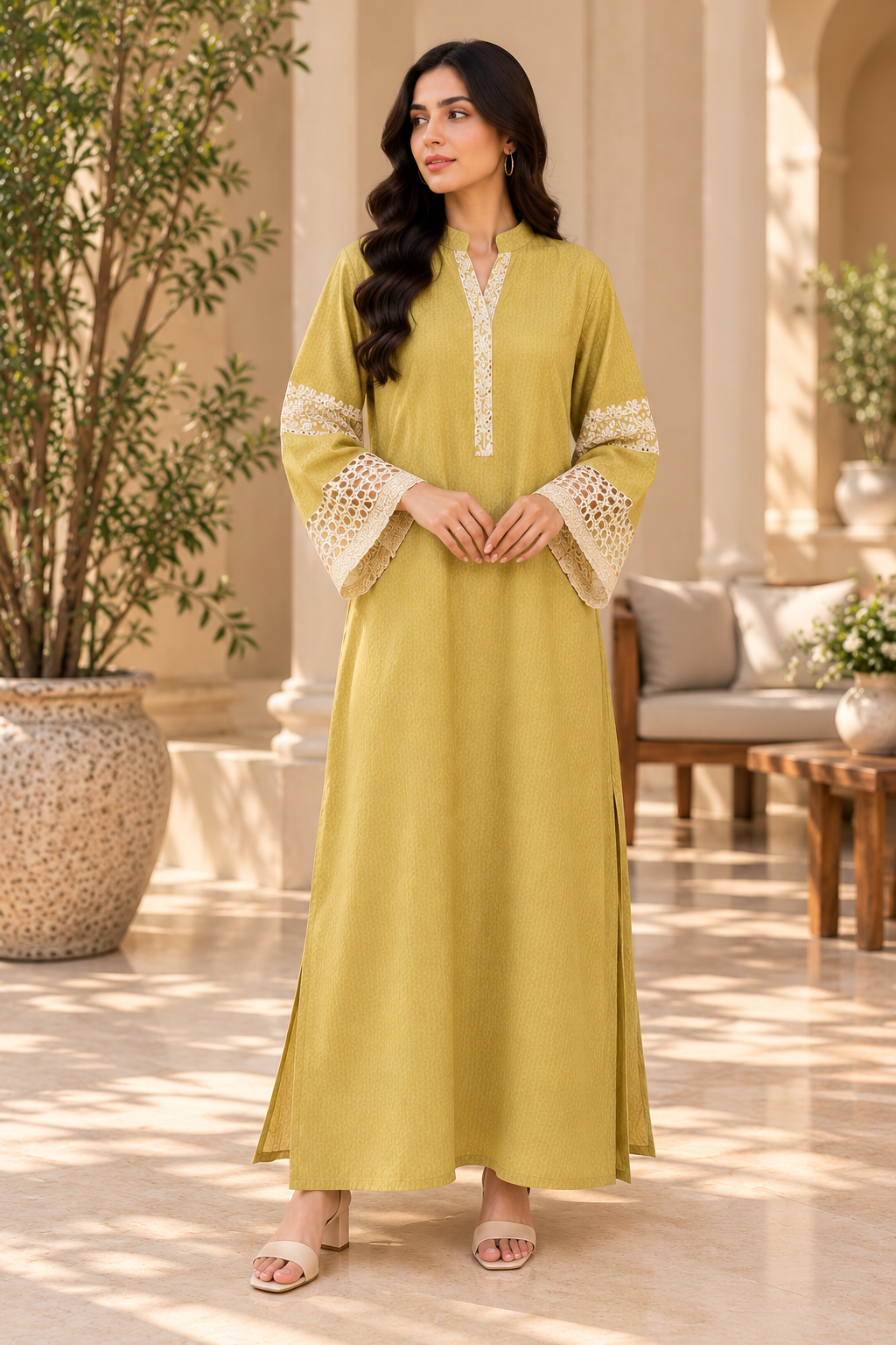 Iqra Iqbal | Zaitoon Georgette Kaftan