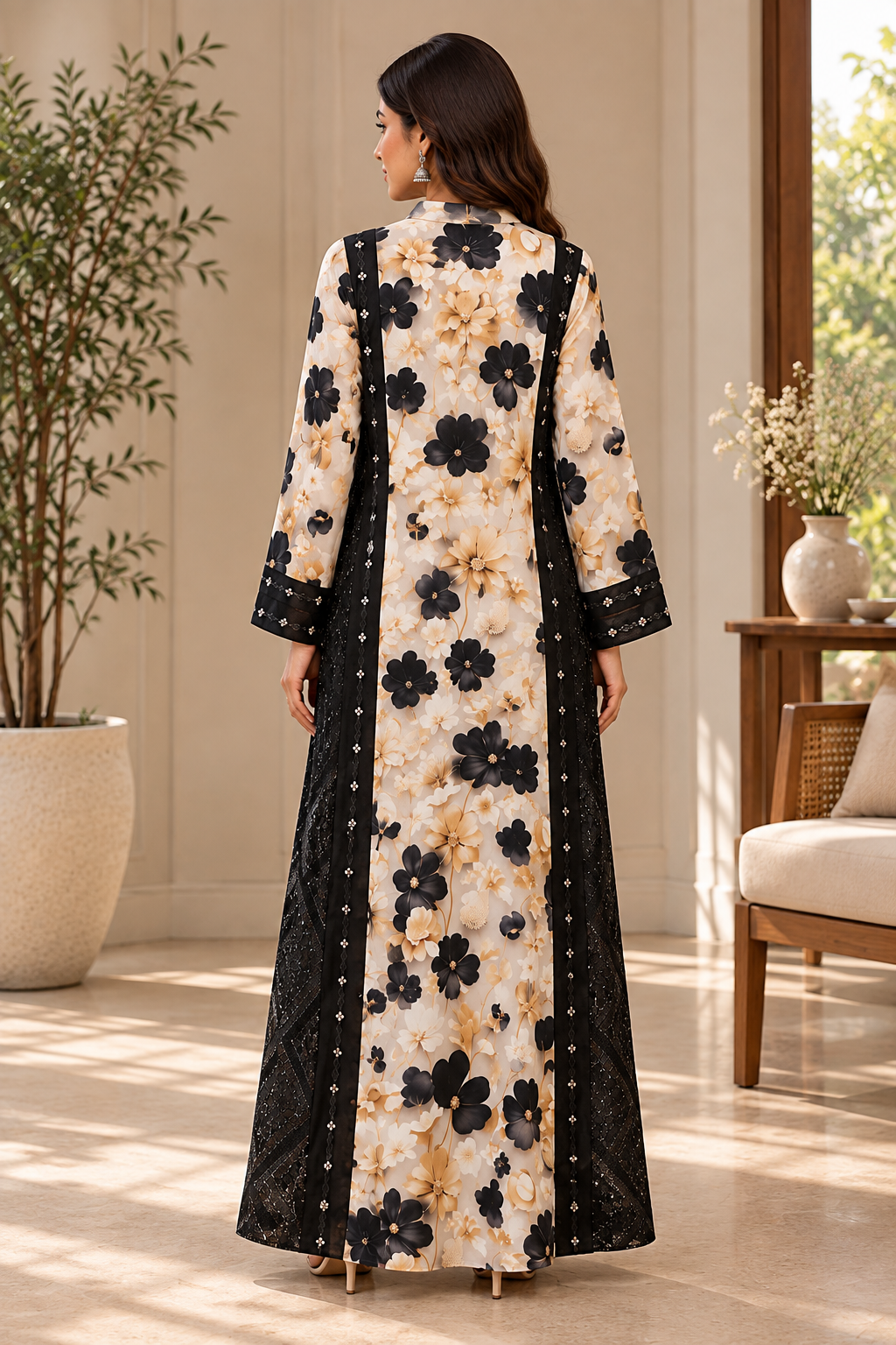 NOIR BLOOM KAFTAN