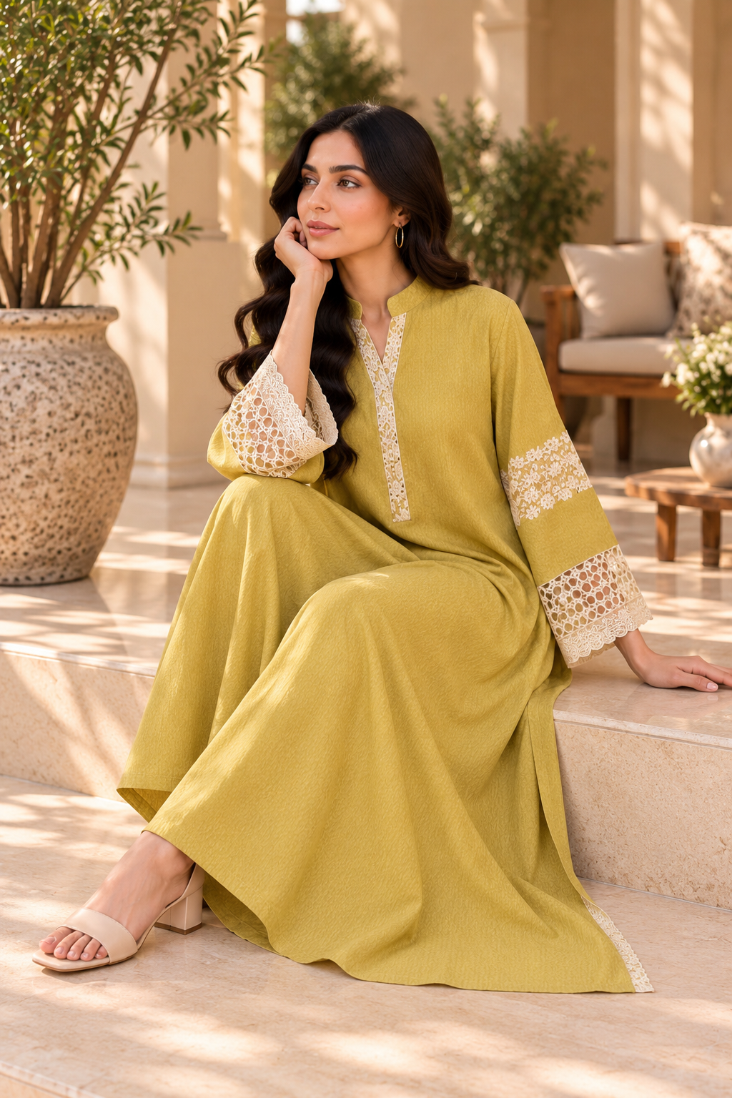 Iqra Iqbal | Zaitoon Georgette Kaftan