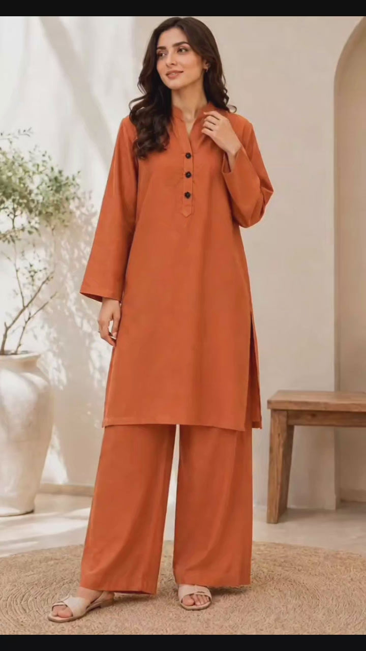 Rust Aura Karandi Co-Ord Set